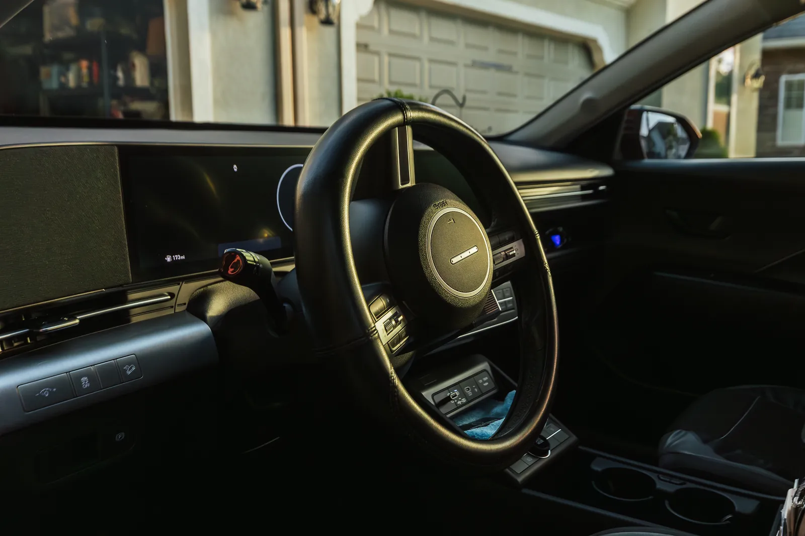 Freshly detailed Hyundai driver seat interior